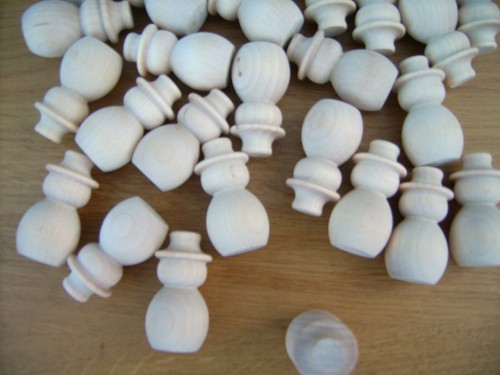 15x wooden snowmen - 3d, (small)