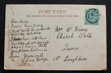Ansty 1904 postmark on - ansty, a