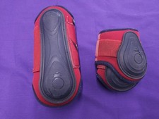 Fourganza Pony Size Red Fetlock And Brushing Horse Boots Set