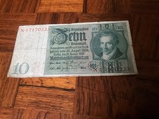 10 Germany Reichsmark banknote