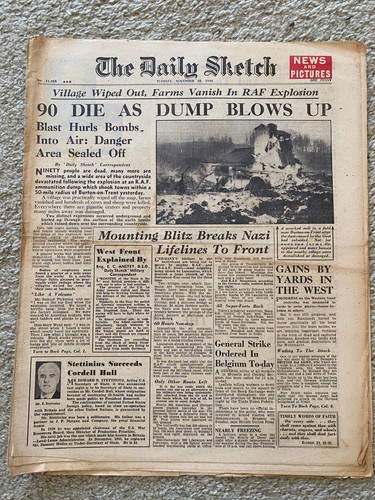 Daily sketch newspaper 1944 - daily,
