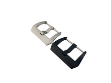 Silver/Black 18 20 22 24mm Stainless Steel Pin Buckle for PANERAI OFFICINE Watch