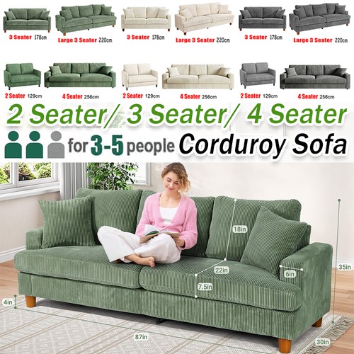 Seater corduroy sofa - seater,