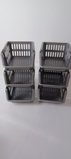 Muiti Purpose Stacking  Basket.  Plastic.  x6       W 21cm  D 24cm. H 13cm