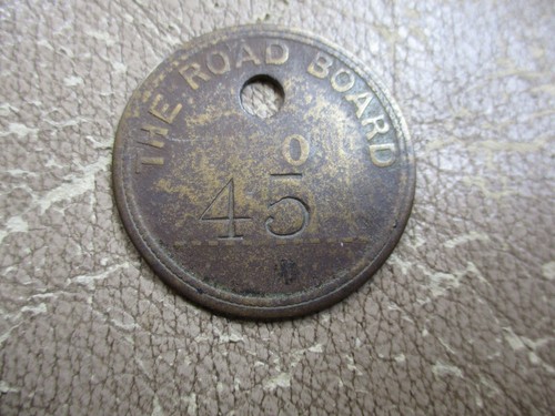 Brass road board token - ,
