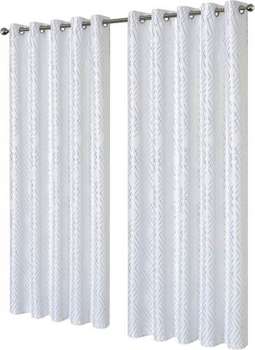 Blackout eyelet curtains black - blackout,