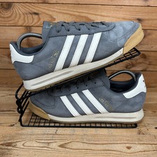 Adidas Trainers Mens UK 8 AS 520 Grey White Suede Originals Casuals Mod Shoes