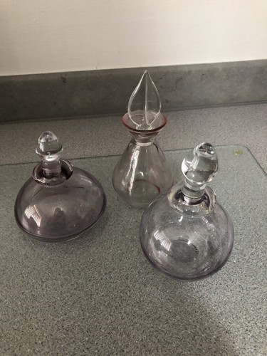 Vintage clear glass perfume - vintage,