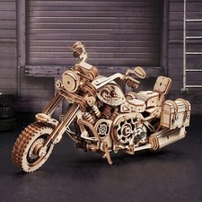 ROKR 3D DIY Wooden Motorcycle Model Building Kit Puzzle Kids Gift Assembly Toy