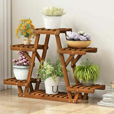 Anti-mould Wood Flower Rack Plant Stand Home Corner Bonsai Display Shelf Garden