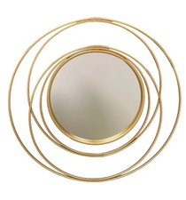 Wall Mirror Black Circular Art Classic Metal Iron Frame Wall Decor Living 50cm