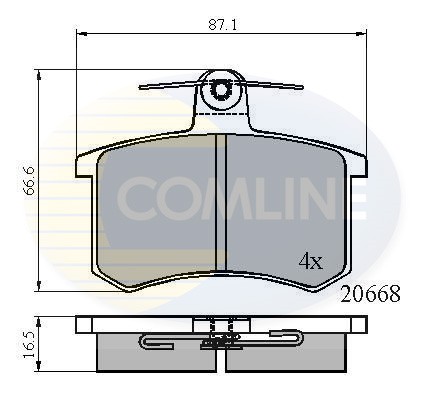 Rear comline cbp0558 - rear, brake