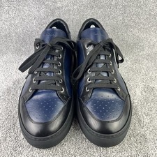 Paul Smith PS Hansen Leather Trainers Black & Blue Size UK 10 EU 44 Italy
