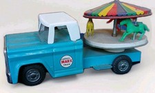 Marx Vintage Friction Carousel Blue Truck Made In USA