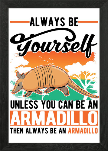 Armadillo gift framed wall art - gift,