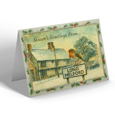 CHRISTMAS CARD - Long Melford - Old House Hotel - Vintage Design