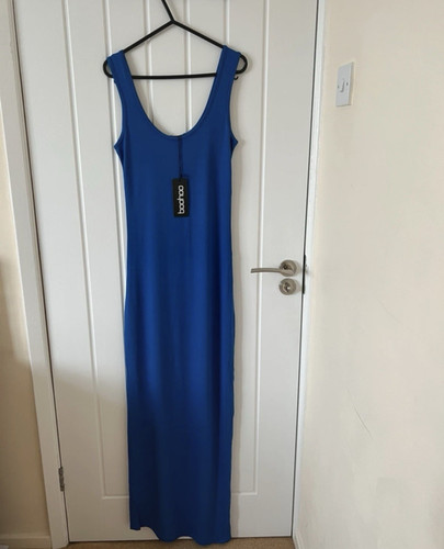 Boohoo blue scoop neck maxi - scoop,
