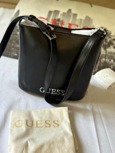 Guess black faux leather small - faux,