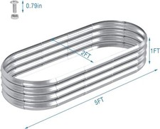 Galvanised Raised Garden Bed