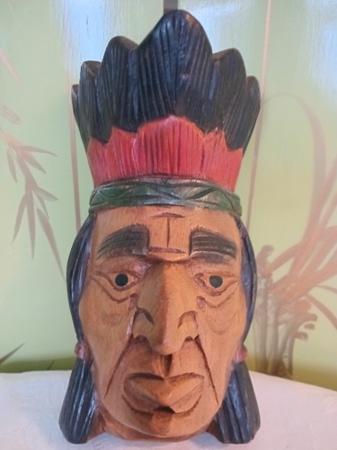 Carved wood native american - native,