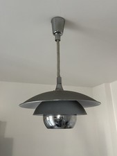 Modern Satin Grey Metal Ceiling Light Shade Industrial/Vintage Style