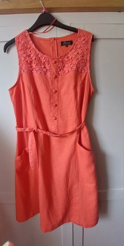 Womens linen dress peacocks - linen,