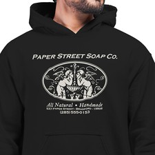 Paper Street Soap Company Black Hoodie Pullover - Novelty Book Novel Fight Club