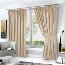 Blackout Pencil Pleat Curtain Insulated Thermal Short Window Bedroom Curtains