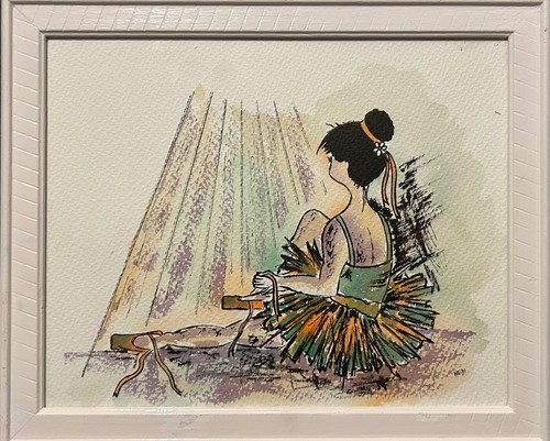 Framed ballerina illustration - ballerina,
