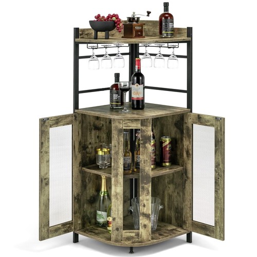 Corner bar cabinet industrial - bar,