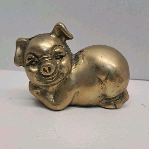 Vintage brass pig made - vintage,