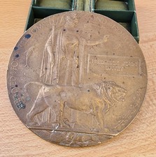 WW1 BRONZE MEMORIAL/DEATH