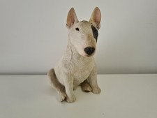 Vintage Rare Sandicast Sandra Brue English Bull Terrier Sculpture 1988 8” Tall
