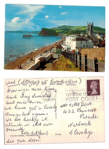 Postcard teignmouth sea - teignmouth,