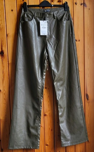 Zara faux leather wide leg - zara,