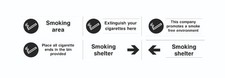 SMOKING AREA / SHELTER SIGNS -