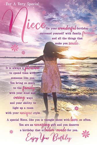 Special niece birthday card - special,