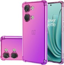 For OnePlus Nord 3 5G Case, Slim Clear Silicone Shockproof Gradient Phone Cover