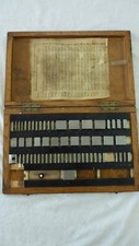 slip gauge set in wooden box
