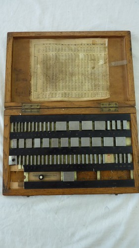 Slip gauge set wooden - gauge, box