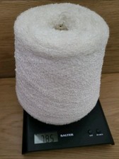 785g Boucle Beige Knitting Yarn Cone Vintage 70s Stock Acrylic Nylon Wool