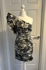 Forever Unique Black & White Marilyn Monroe News Print  Dress - Size 8