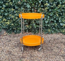 VINTAGE  1970'S ITALIAN SPACE AGE BAR CART DRINKS TROLLEY