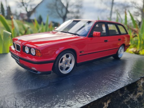 Bmw e34 touring red 1 - e34, 1/18