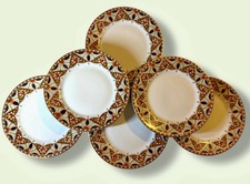 6 Antique English Imari Plates