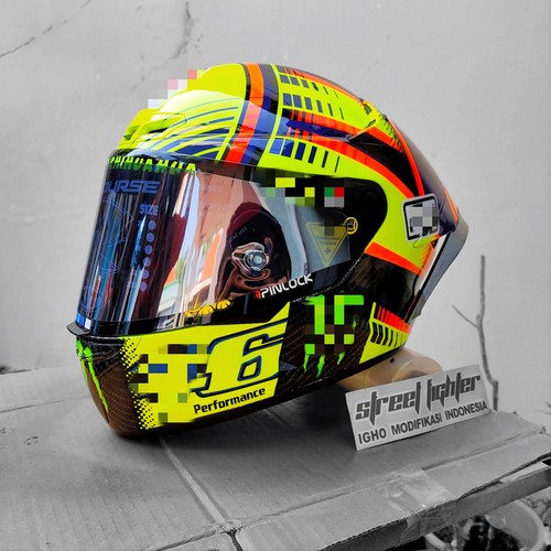 Custom repainted motogp helmet - repainted,