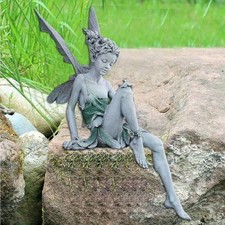 Flower Fairy Sitting Statue