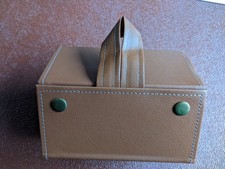 NEW VINTAGE STYLE ROLL CASE LEATHER LOOK TRAVEL STORAGE 5 COMPARTMENTS HANGING