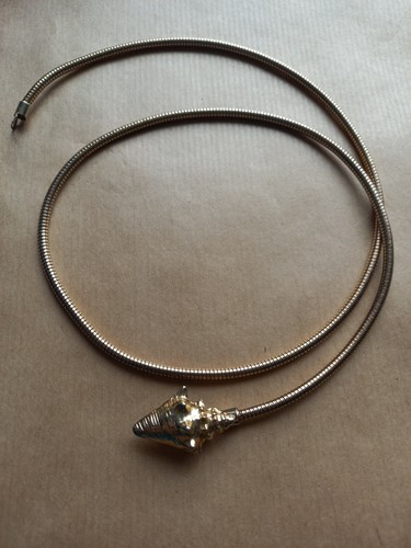 Vintage metal snake chain - snake,