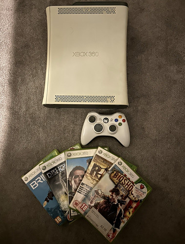 Microsoft xbox 360 white 60gb - 360,
